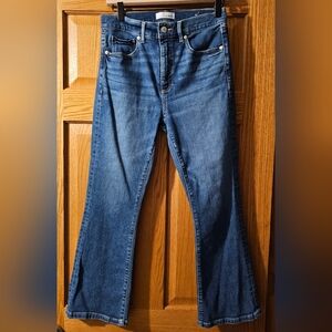 LOFT Dark Blue Kick Crop